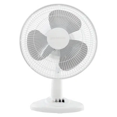 Proctor Silex 12 Inch 40w Oscillating Table Fan In White