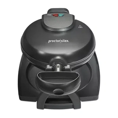 Proctor Silex Flip Belgian Waffle Maker With Nonstick Grids In Black