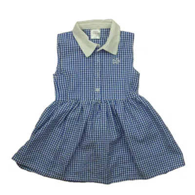Pre-owned Prodah Kids' Girls Blue White Dress