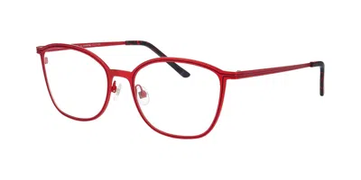 Prodesign Lined 2 4021 Women's Glasses Red Size 53 - Free Lenses - Blue Light Block Available
