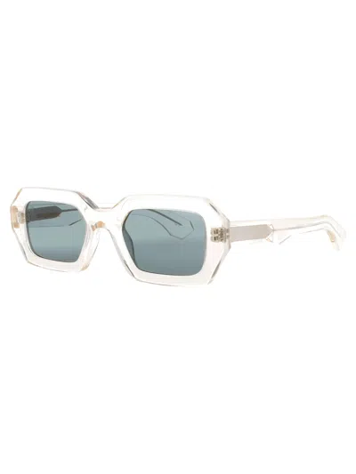 Prodesign Malachite Designer Unisex Mini Sunglasses In Transparent