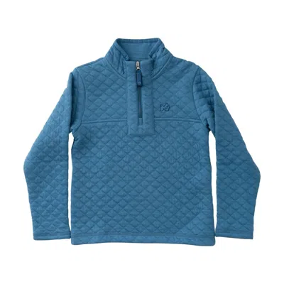 Prodoh Kids' Boy's Quilted Zip Pullover In Copen Blue
