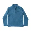 Prodoh Boy's Quilted Zip Pullover In Copen Blue In Blue