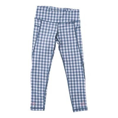 Prodoh Kids' Girls' Athletic Legging In Bluefin Gingham