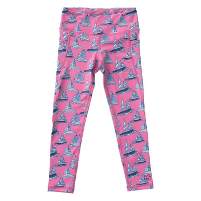 Prodoh Kids' Girls' Cosmos Sailboat Legging In Pink
