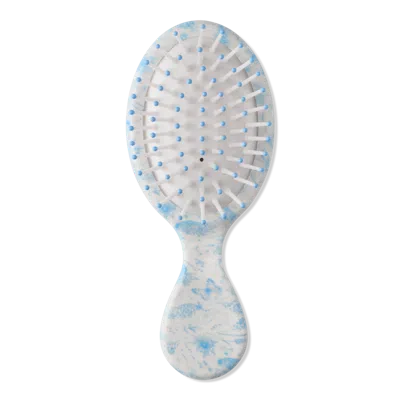Product-obsessed Mini Hair Brush - Blue/white Printed