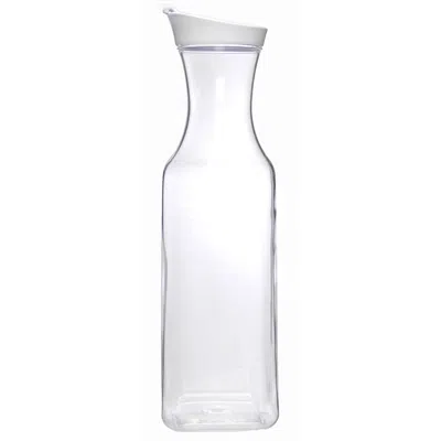 Prodyne Square Acrylic Juice Jar, 56 Ounce In White