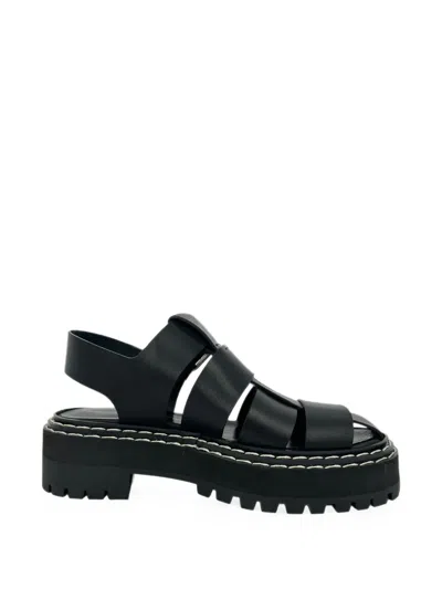 Pre-owned Proenza Schouler 2020s Lug Leather Sandals In Black