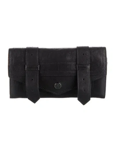 Pre-owned Proenza Schouler 466710 Leather Wallet In Black