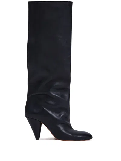 Proenza Schouler 85mm Cone Knee Boots In Black