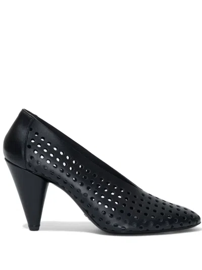 Proenza Schouler 85mm Perforated Leather Pumps In Black