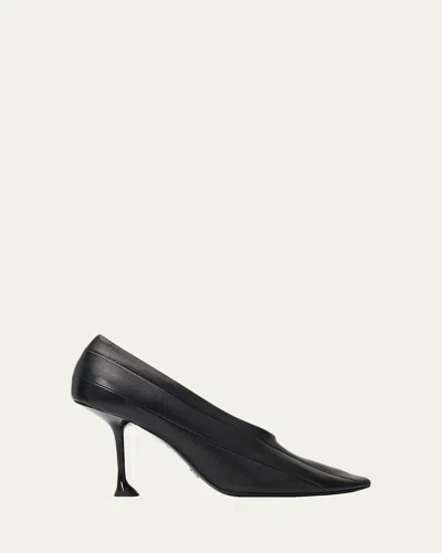 Proenza Schouler 85mm Tee Pieced Leather Pumps In Black