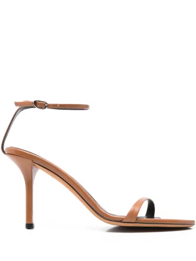 Proenza Schouler 90mm Ankle-strap Leather Sandals In Brown