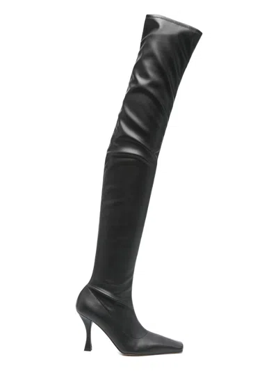 Proenza Schouler 95mm Trap Knee-high Boots In Black