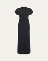Proenza Schouler Abie Boiled Wool Maxi Dress In Gray