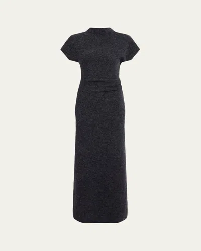 Proenza Schouler Abie Boiled Wool Maxi Dress In Gray