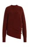 Proenza Schouler Abie Boiled-wool Sweater In Burgundy