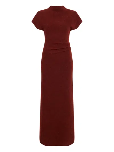Proenza Schouler Abie Boiled Knitted Maxi Dress In Red