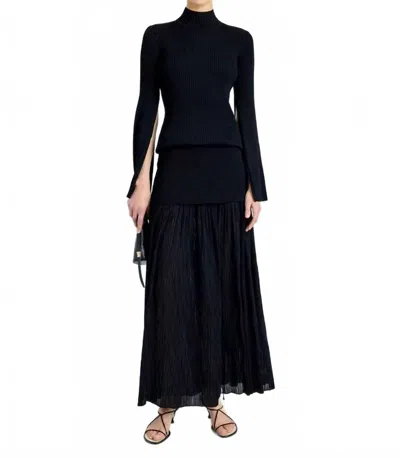 Proenza Schouler Abigail Ribbed Top In Black