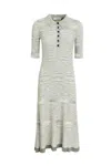 Proenza Schouler Ribbed Texture Midi Length Short Sleeves Dress In 985