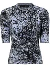 Proenza Schouler Abstract-print Jacquard Knit Top In Blue