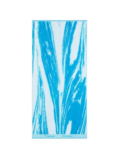 Proenza Schouler Abstract-print Towel In Blue