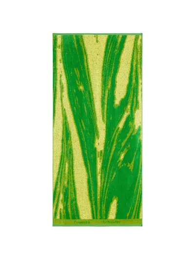 Proenza Schouler Abstract-print Towel In Green