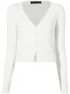 Proenza Schouler White Silk Addie Cardigan In White