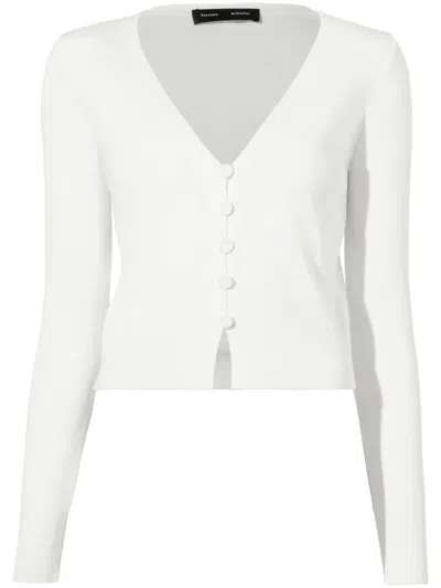 Proenza Schouler White Silk Addie Cardigan