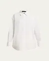 Proenza Schouler Addy Compact Cotton Poplin Button-down Shirt In White