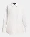 Proenza Schouler Addy Compact Cotton Poplin Button-down Shirt In White