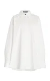 Proenza Schouler Addy Cotton Poplin Top In White