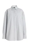 Proenza Schouler Addy Cotton-silk Top In Light Grey