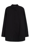 Proenza Schouler Addy Cotton Stretch Poplin Button-up Shirt In Black