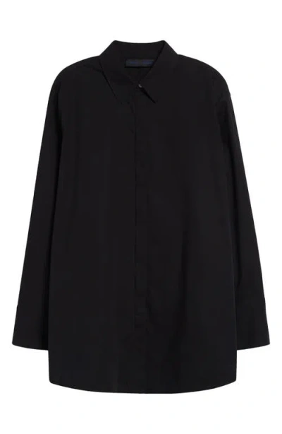 Proenza Schouler Addy Cotton Stretch Poplin Button-up Shirt In Black