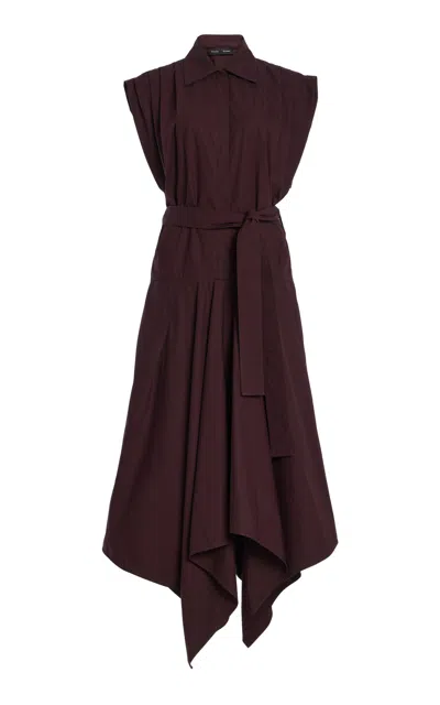 Proenza Schouler Adinna Dress In Classic Cotton Shirting In Brown