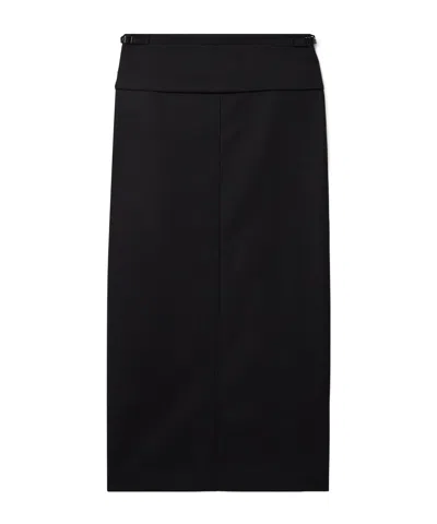 Proenza Schouler Adriana Paneled Wool-blend Twill Maxi Skirt In Black