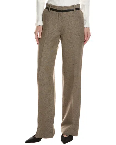 Proenza Schouler Aiden Linen-blend Pant In Animal Print