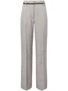 Proenza Schouler Aiden Linen Trousers In Grey