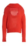 Proenza Schouler Alexandra Cotton-blend Sweater In Red