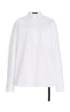 Proenza Schouler Alia Cotton-silk Top In White