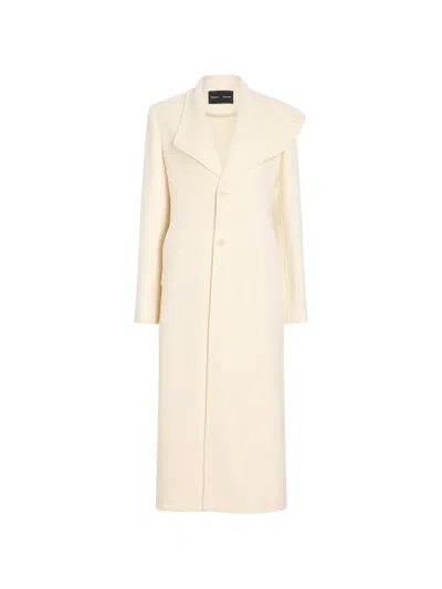 Proenza Schouler Alix Coat In Compact Melton Wool In White