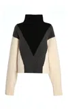 PROENZA SCHOULER ALMA INTARSIA-KNIT CASHMERE-BLEND SWEATER