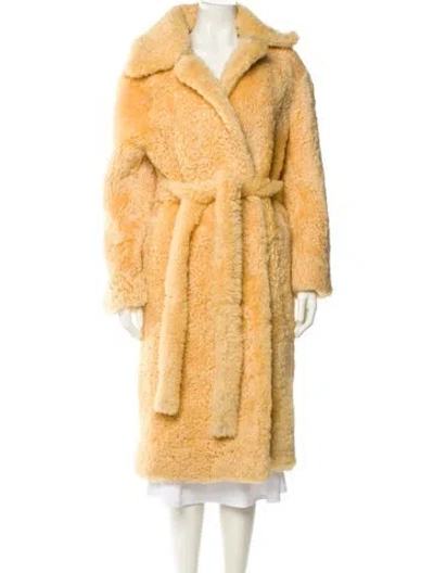 Pre-owned Proenza Schouler Alpaca Fur Coat In Yellow