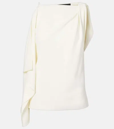 Proenza Schouler Alyssa Draped Crêpe Top In White