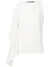 Proenza Schouler Alyssa Top In Matte Viscose Crepe In Ivory In White