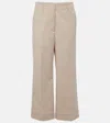 Proenza Schouler Amara Cotton-blend Wide-leg Pants In White