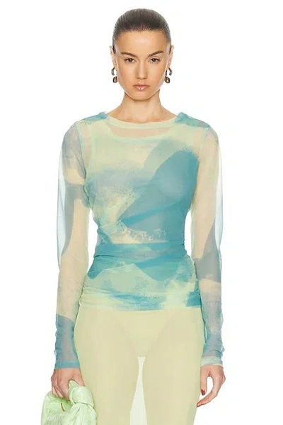 Proenza Schouler Amber Top In Cyan