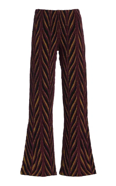 Proenza Schouler Amelia Marble Jacquard Pants In Multi