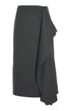 Proenza Schouler Amery Crepe Skirt In Dark Grey